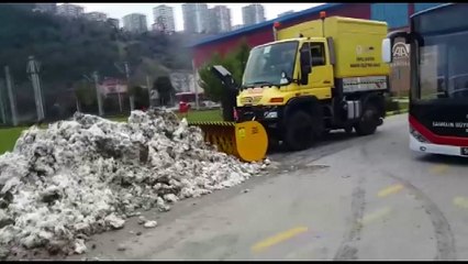 Yerli kar temizleme aracını 'taşıma karla' test ettiler - SAMSUN