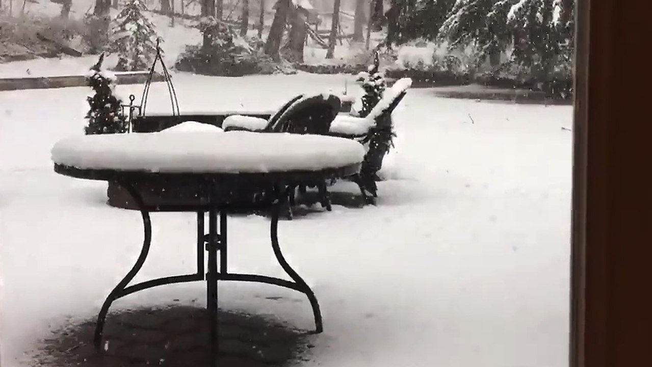 Timelapse d'une tempête de neige