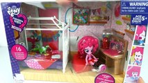 MY LITTLE PONY FESTA DO PIJAMA PINKIE PIE SLUMBER PARTY PLAYSET with Equestria Girls Minis Dolls