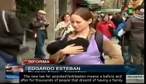 Argentinian parlament passes law about assisted fertilisation.