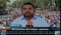 Mexican workers march against labor reform