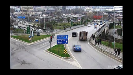 Rize ve Trabzon'daki kazalar MOBESE kamerasında