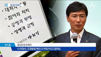 충남도청 ‘안희정 지우기’…액자 떼고 홈피서 삭제