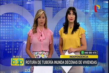 Independencia: tubería matriz colapsa por octava vez e inunda decenas de casas