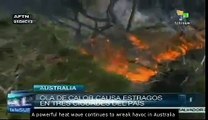 Heatwave causes bushfires in northeastern Australia