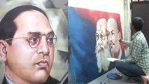 Uttar Pradesh: Painter from Moradabad protest against statue vandalism | Oneindia News