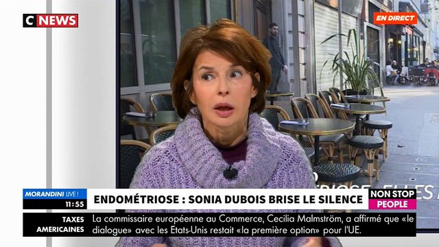Endométriose: Le témoignage bouleversant de Sonia Dubois dans Morandini Live sur CNEWS et Non Stop People