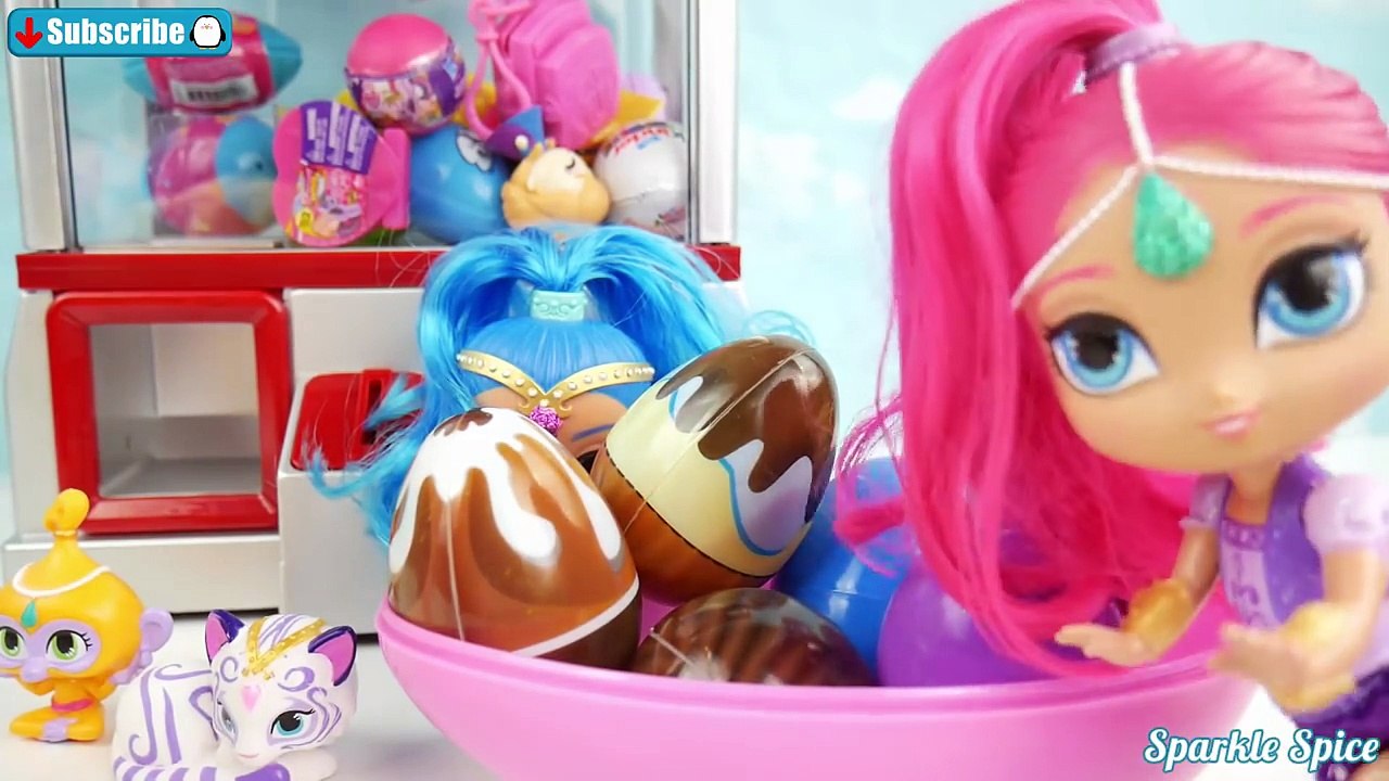 Claw Machine Game Toy with Shimmer and Shine, Candy Grabber, Chupa Chups Shopkins Num Noms Lollipops