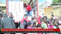 Suriye Teröristlerden Temizlenen Köydeki Suriyelilere İnsani Yardım