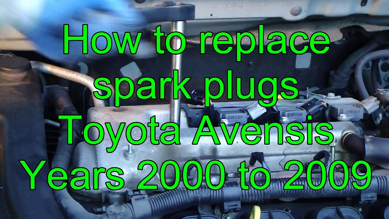 How to replace spark plugs Toyota Avensis. Years 2000 to 2017. video