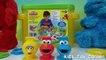 PLAY DOH Making Cookie Monster Elmo and Big Bird with Fun Shapes Bucket Sesame Street