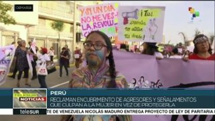 Mujeres peruanas se sumaron al paro internacional feminista