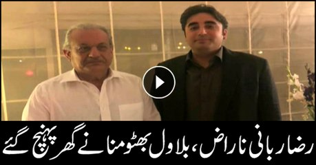 رضاربانی ناراض، بلاول بھٹو منانے گھر پہنچ گئے