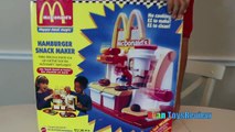 MCDONALDS HAMBURGER MAKER & McDonalds Cash Register Toys for Kids pretend Play Feed Pet Shark food