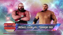WWE 2K18 NJPW Japan Cup Night 1 First Round Michael Elgin Vs Tomohiro Ishii