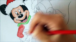 Mickey and Minnie Mouse Christmas Drawing