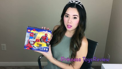 Lego Duplo Spiderman Web Bike Workshop Toy Unboxing with Princess ToysReview