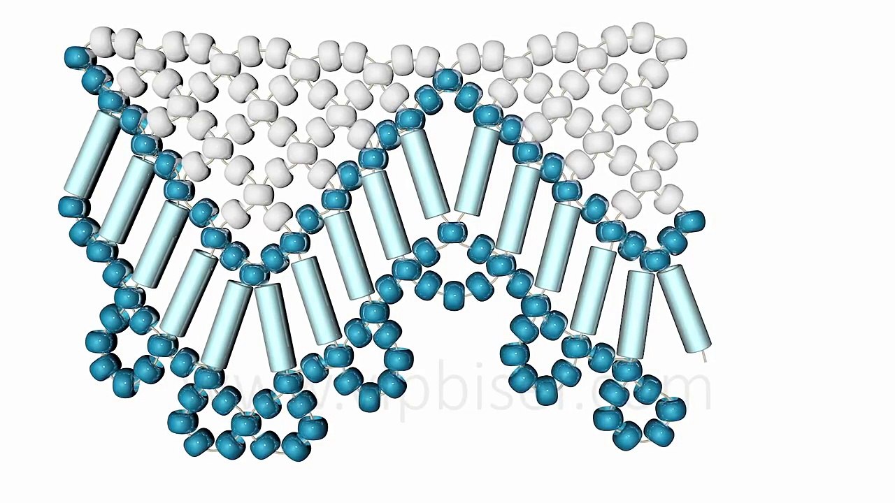 Beaded Necklace with Seed&Bugle Beads. 3D Beading Tutorial