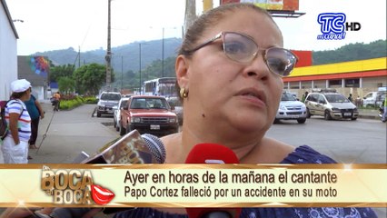 Ayer en horas de la mañana el cantante “Papo” Cortez falleció por un accidente en su moto