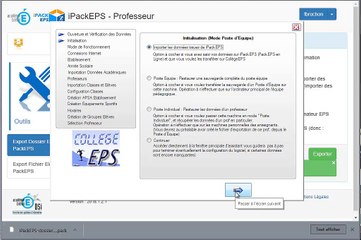 transfert du Dossier EPS de iPack vers CollègeEPS