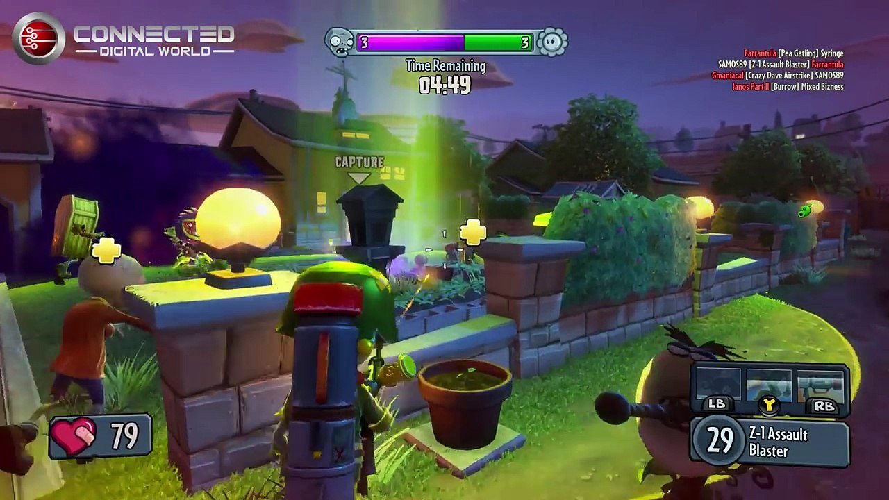 Lets Play Plants vs Zombies Garden Warfare : Gardens & Graveyards - Wall-nut Hills Night (Zombies)
