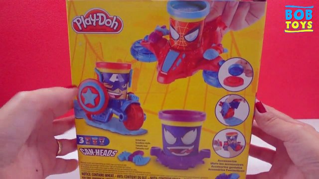 Play Doh Disney Marvel Can-Heads Captain America Spiderman Venom PlayDough Heroes by BobToys