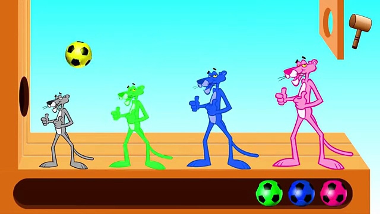 النمر الوردي و الكرات الملونة - تعليم الألوان للأطفال مع كرتون النمر الوردي The Pink Panther