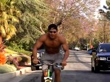 Mario Lopez Shows Off His Cycling Skills  [2007]