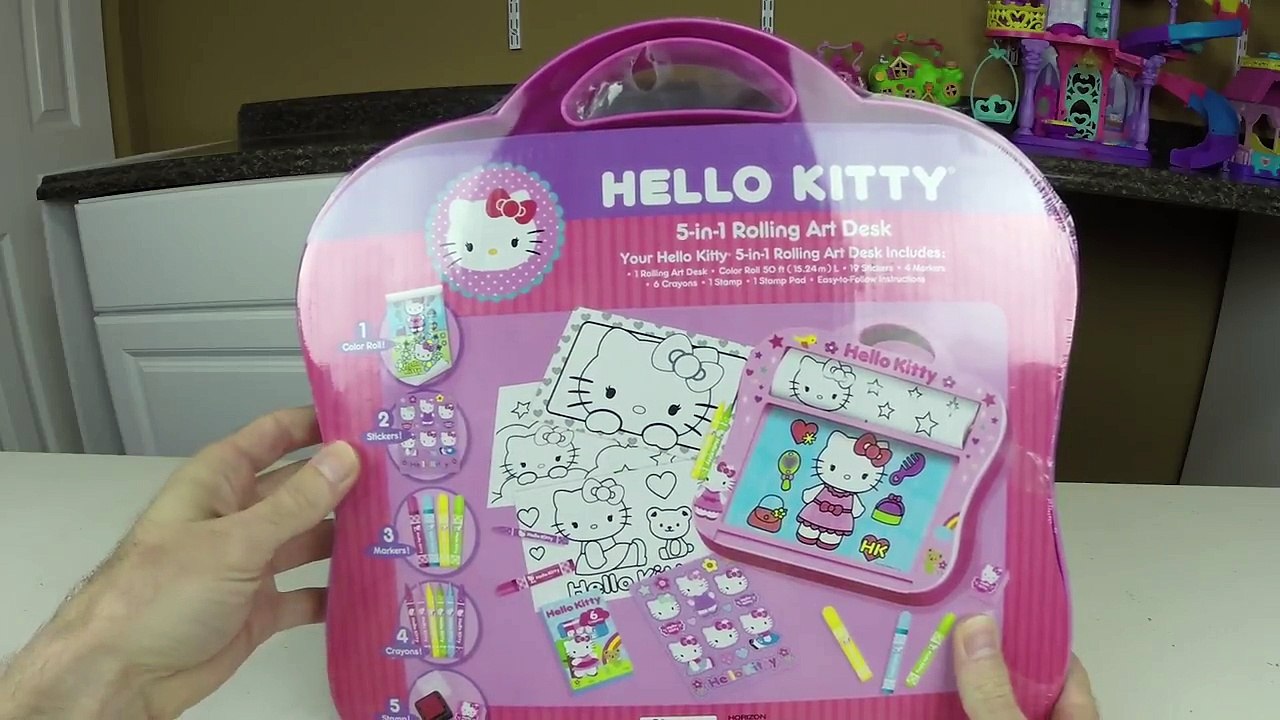 Super Fun & Cute Hello Kitty Coloring Kit for Kids & Kinder Surprise Eggs Toys Opening | Toy Review