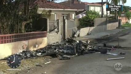 PF inicia investigação sobre helicóptero que caiu em Joinville