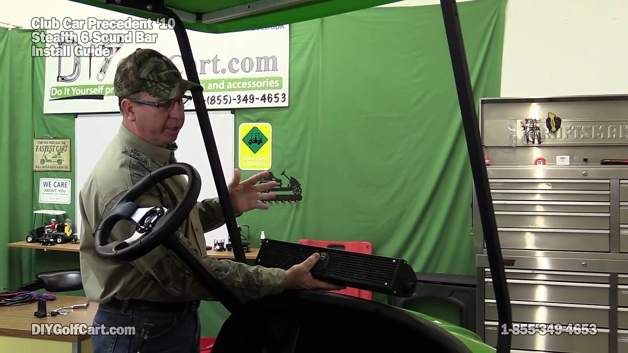 Wet Sounds Stealth 6 Sound Bar Install on Golf Cart