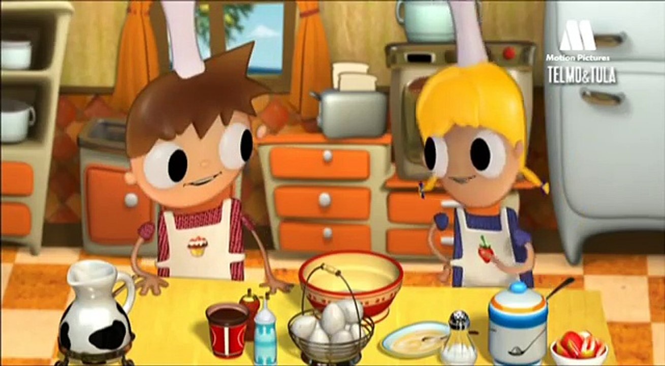 Cooking with children crepes, simple easy recipes for kids - Cartoon videos
