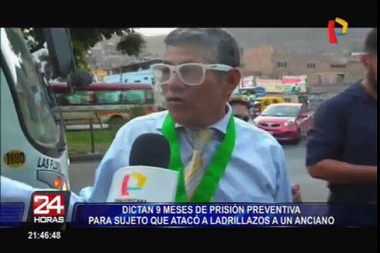 SJL: dictan nueve meses de prisión preventiva a sujeto que atacó a ladrillazos a anciano