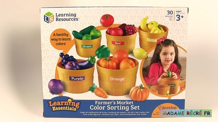 Apprendre les couleurs avec les fruits et légumes Learn French colors with Play Doh