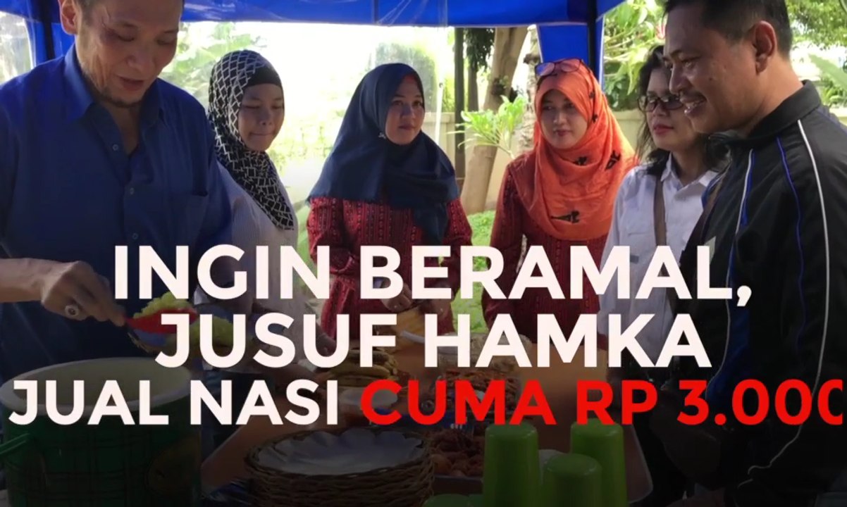 Ingin Beramal, Jusuf Hamka Jual Nasi Hanya 3.000 Rupiah