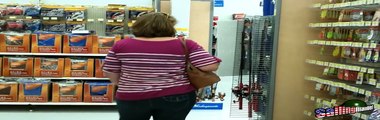 walmarts fishing section(wife looking for a River Monsters fishing pole)