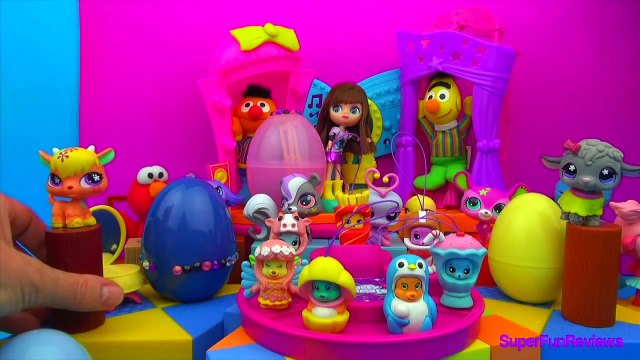 Party Animals LPS Cookie Monster Elmo Blythe Bert Ernie Surprise Eggs