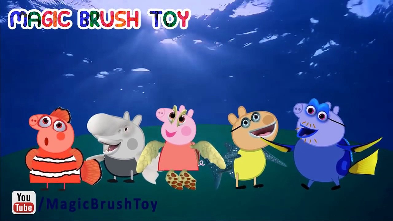 Finding Dory 2016 Charers - Peppa Pig Transforms Into PeppaPig Finding Dory and Finding Nemo
