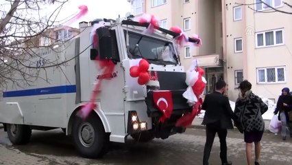 Nikahlarına, gelin aracı gibi süsledikleri TOMA ile gittiler - BİNGÖL