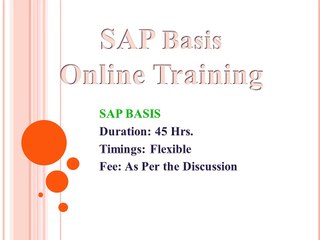 Learn SAP BASIS Online | SAP BASIS Videos