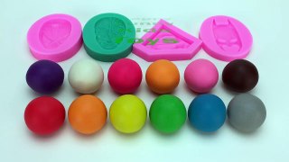 Learn Colors with Play Doh Balls Spider man Hulk Superman Batman Mickey Mouse Minnie Mouse Molds