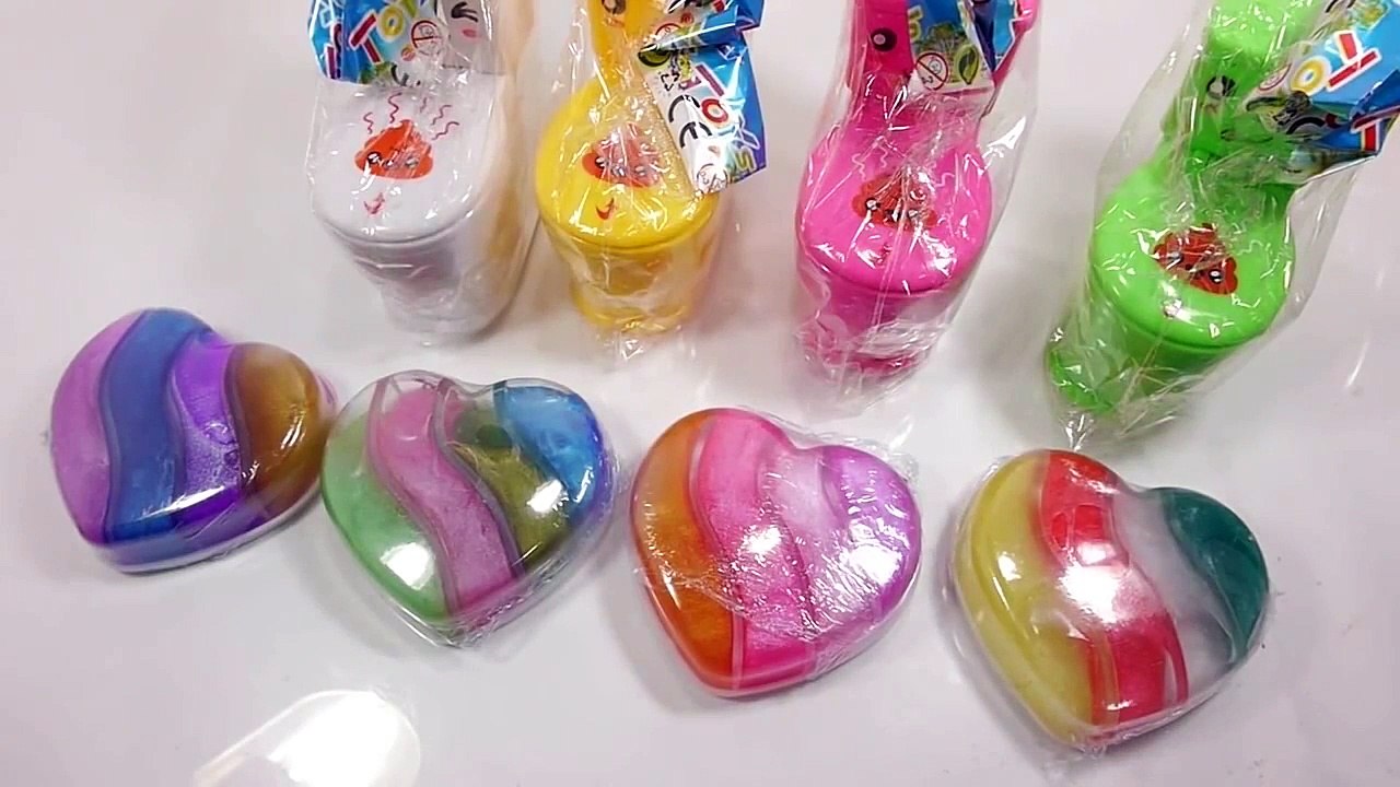 DIY Combine Freeze All the Colors Slime How To Make Slime Icecream Learn Colors Slime