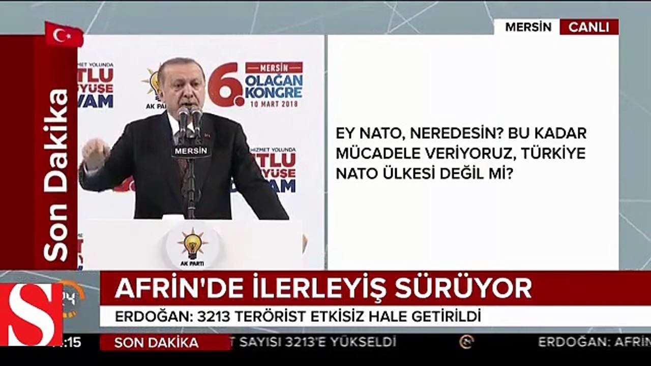 Cumhurbaşkanı Erdoğan�dan NATO�ya Suriye çağrısı
