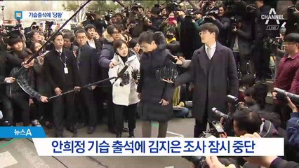 안희정 기습 출석에 “피해자 당황”…다른 층서 조사