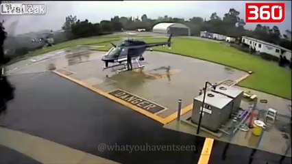 Përplasen 2 helikopterë në rajonin e policisë, piloti ishte duke... (360video)