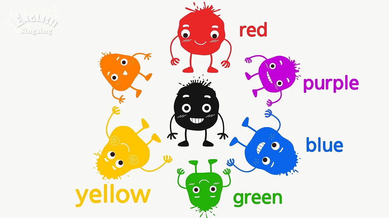 Kids vocabulary - Color - color mixing - rainbow colors - English educational video
