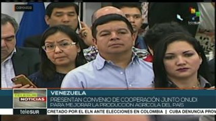 Venezuela: convenio con ONUDI para mejorar producción agrícola