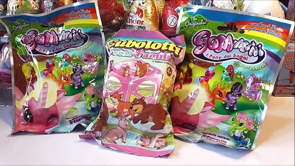 3 SOBRES SORPRESA. 2 GOM-MINI PONYS Y 1 CUBOLOTTI CRYSTAL FAMILIES. SURPRISE BOX- EGG