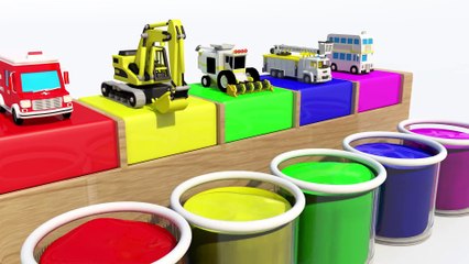 Colors for Children to Learn with Toy Super Cars with Color Water Sliders for Kids, Vehicle Parking