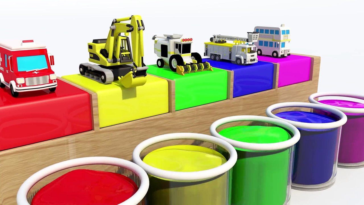 Colors for Children to Learn with Toy Super Cars with Color Water Sliders for Kids, Vehicle Parking